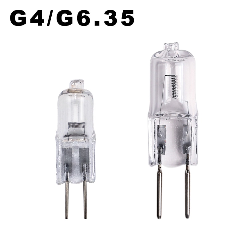 Ac12v halogenlampekuler  g4 20w 35w lysperler kan dimmes  g6.35 50w wolframhalogenpærer varmhvit til lysekrone med krystalllampe