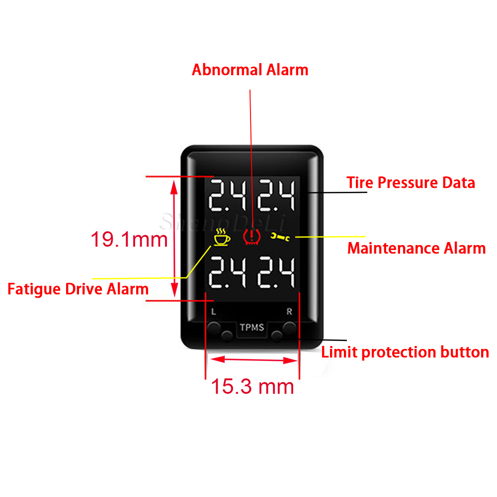 Digital Tire Pressure Monitor OBD TPMS Monitor Alarm System For Toyota Corolla Camry Prado Prius
