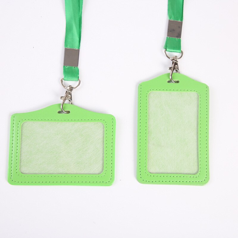 Work Card Holders With Lanyard PU Bank Card Name Credit Card Holders Card Bus ID Holders Identity Badge With Neck Strap
