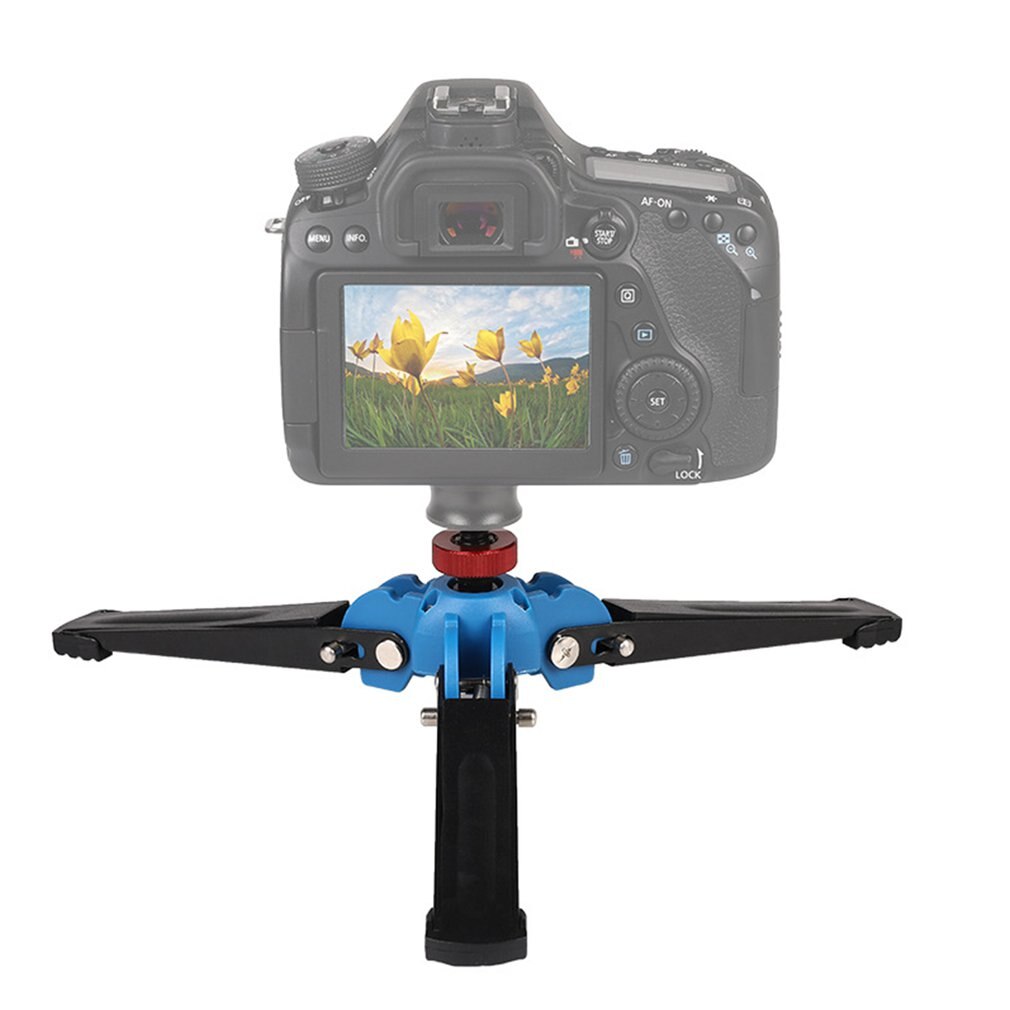 Câmera monopé slr câmera monopé portátil três garfo base 3/8 parafuso três garra suporte quadro com anti-skid footpad