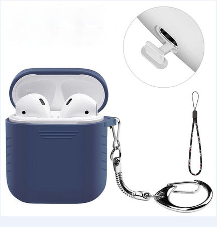 BUBM Siliconen Oortelefoon case voor Apple AirPods Bluetooth Draadloze Koptelefoon Waterpoof Beschermen Opbergtas