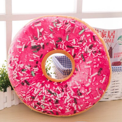 Funny Chocolate Donuts Sofa Seat Cushion Christmas Donuts Pillowcase Xmas Kid Toy Car Mats 40cm No Filling: C