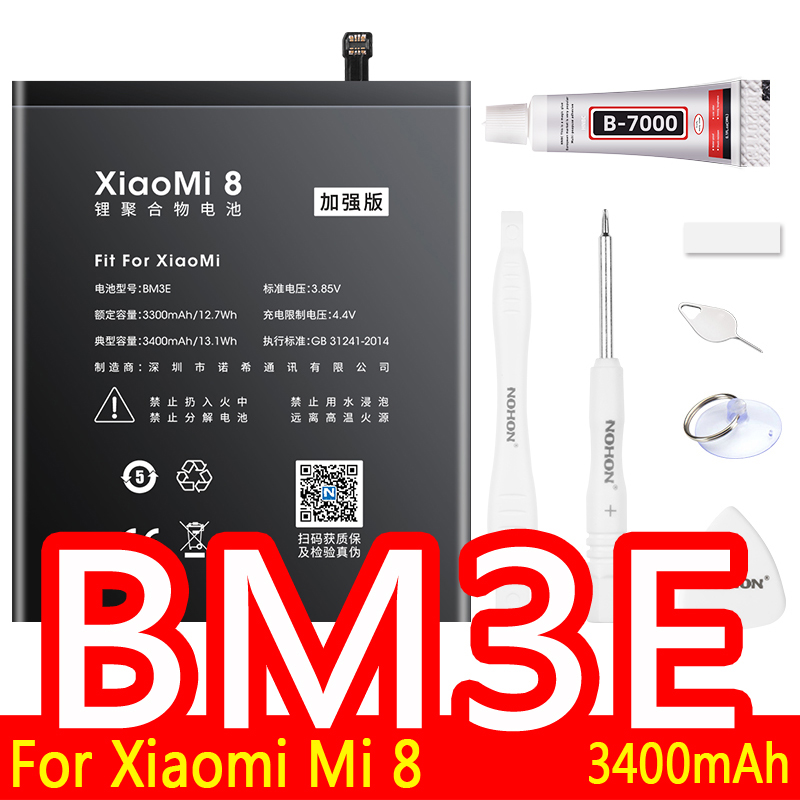NOHON-batería BM4E BM3B BM3E BM3L BM3M BM4Q BM22 BM36 BM39 BM46 BM47 BN31 BN41 BN43 BN45 BN4A para Xiaomi Mi POCOPHONE F1 F2 Pro: BM3E