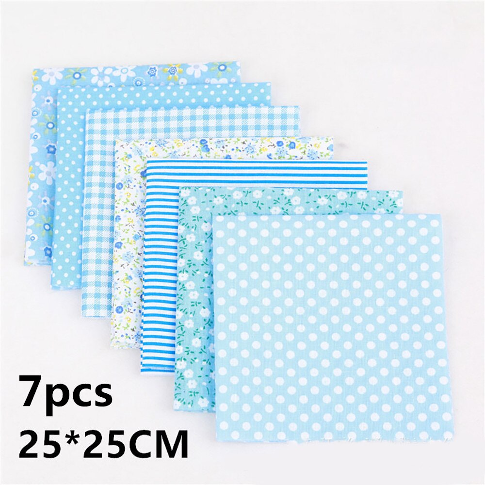7pcs DIY Craft Sewing Square Floral Cotton Fabric Patchwork Cloth Set Random 25*25cm 50*50cm Tela Para Hacer Mascarillas: B / 50X50cm