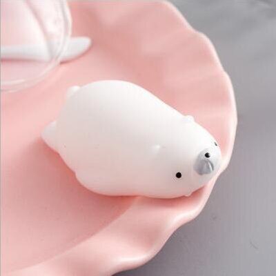 Squishy Soft Cute Dolls Wipes Antistress Animals Boot Ball Decompression Sticky Eliminate Pets Fun Stress Squishies Vent Toys: white polar bear