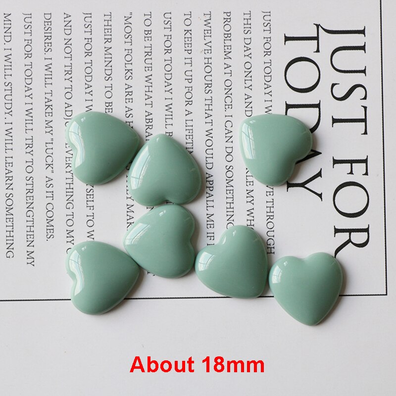 10PCS kleine koelkast magneet liefde hart leuke mini magneten 18mm magnetische Stickers voor koelkast en kantoor Whiteboard Home Decor: 10 PCS Green