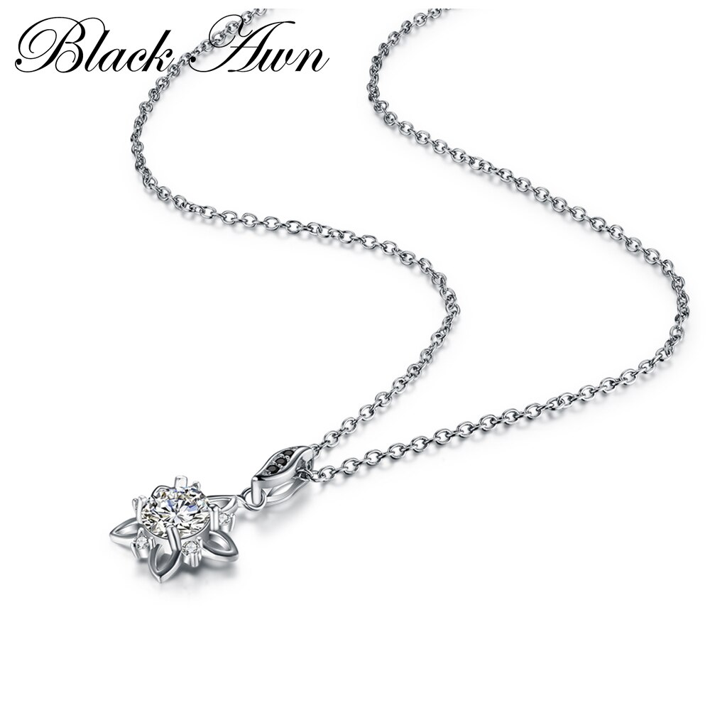 RomanticSilver Necklace Luxury 925 Sterling Silver Fine Jewelry Star Necklace Women Wedding Necklaces Pendants P027