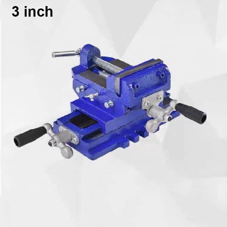 Two-Way Movement Bench Drill Operating Platform Flat Tongs Precision Bench Vise Clamp Tool Heavy Duty Cast Iron Plain Vice 5.0