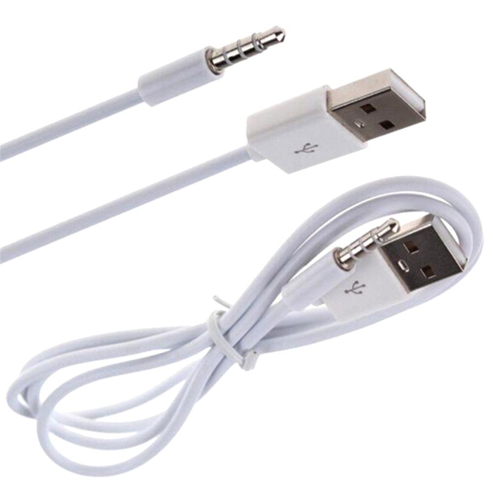 1m USB Data/ Charging Adapter Cable 3.5mm AUX Audio Plug Jack to USB 2.0 Male Charge Cord Adapter Cable