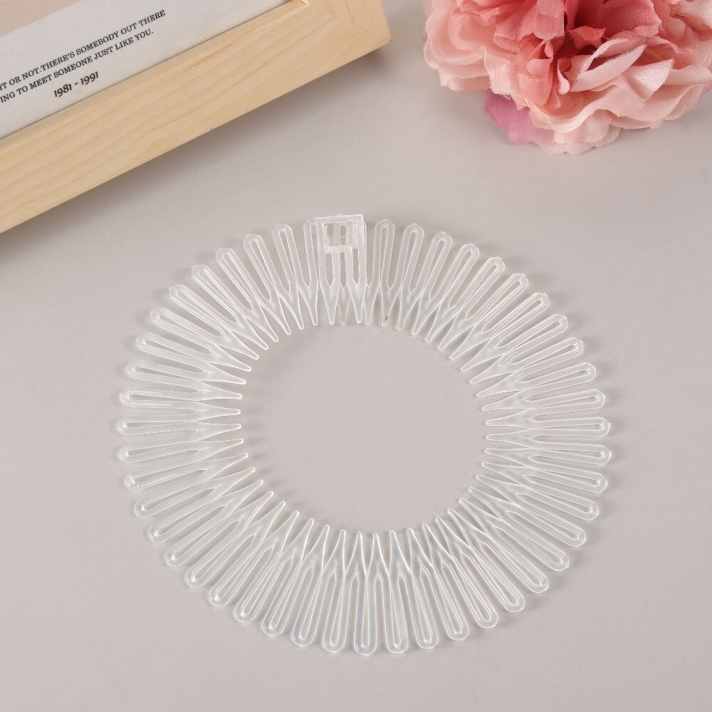 Peines de pelo perezosos de plátano, banda elástica para el pelo, peine elástico, diadema de dientes, 1 ud.: F