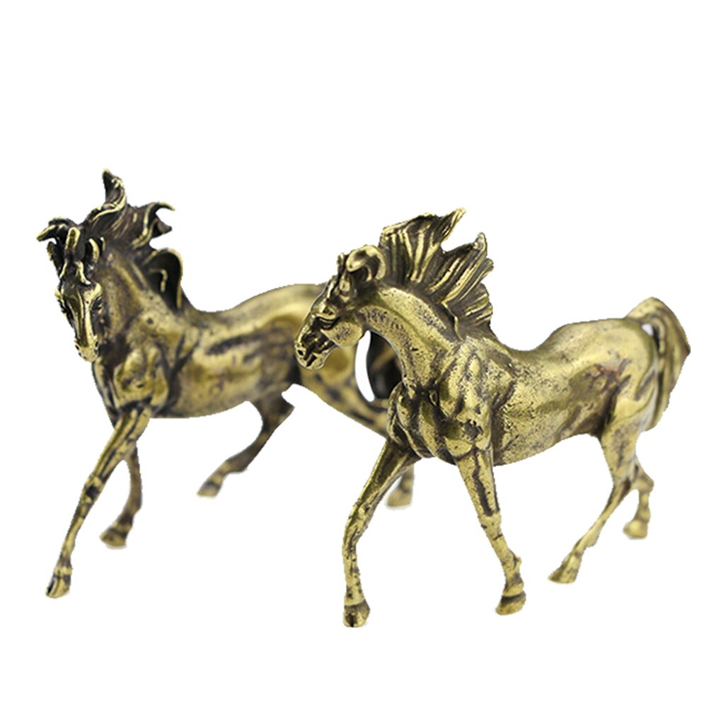 1 Paar Paard Ambachten Vintage Paard Ornament Desktop Ornament Voor Kantoor