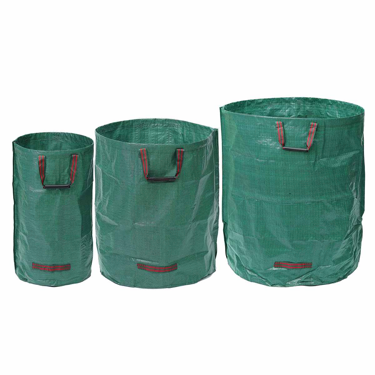 Large Capacity Heavy Duty Garden Waste Bag Bins Durable Reusable Waterproof PP Yard Leaf Weeds Grass Container Storage 60-500L