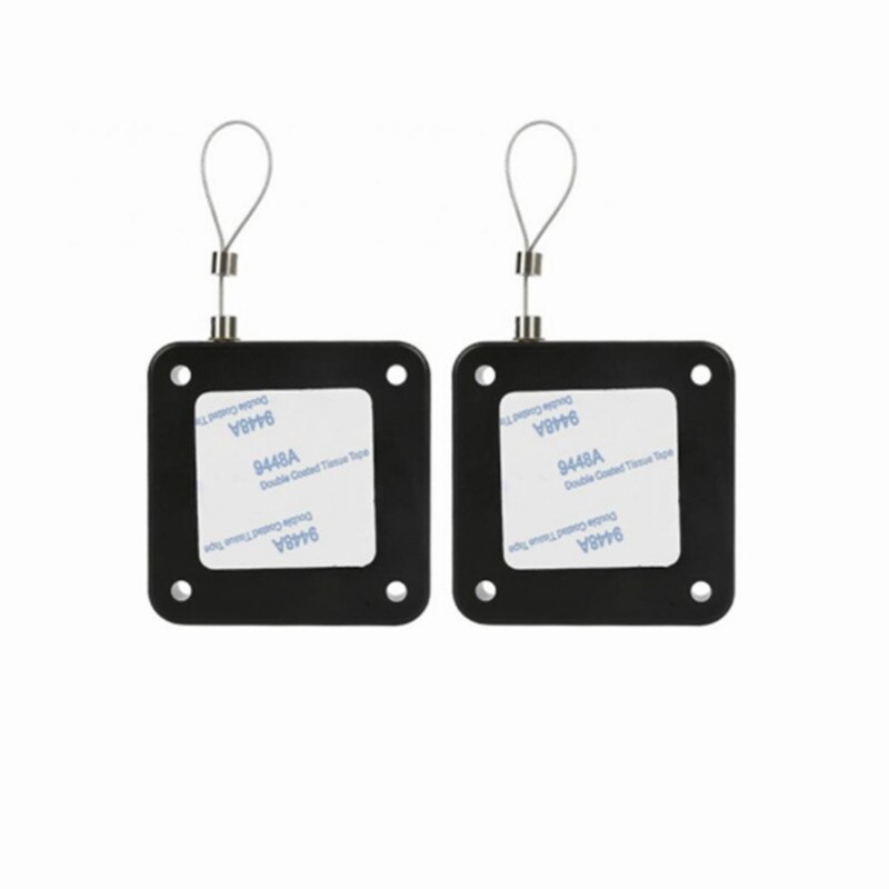Sensor de cierre de puerta automático sin perforación, fácil de instalar, necesario para la familia, con fuerza de tracción de 800g: 2pcs Black