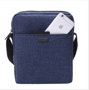 Mannen Messenger Bag Eenvoudige Mannen Schoudertas Business Casual Schoudertas Verticale Schoudertas Stad Tas voor Mannen: Blue