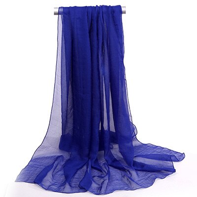 150*90cm solide hvite kvinner vanlig boble chiffon skjerf hijab wrap printe solide sjal strand utendørs store silke skjerf sjal kvinne: 01