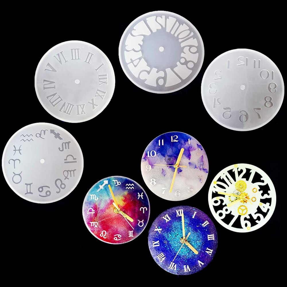 Silicone Mold Clock For Jewelry 10/15cm Small And Big Size Clock Resin Silicone Mould Handmade Tool DIY Epoxy Resin Molds