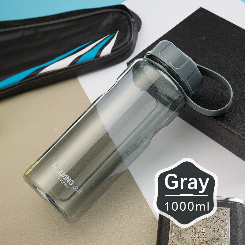 1000ml/2000ml Cycling Bike Water Bottle Bicycle Portable Kettle Water Cup Plastic Outdoor Sports Mountain Cycling Drink Bottles: 92 Gray 1000ml