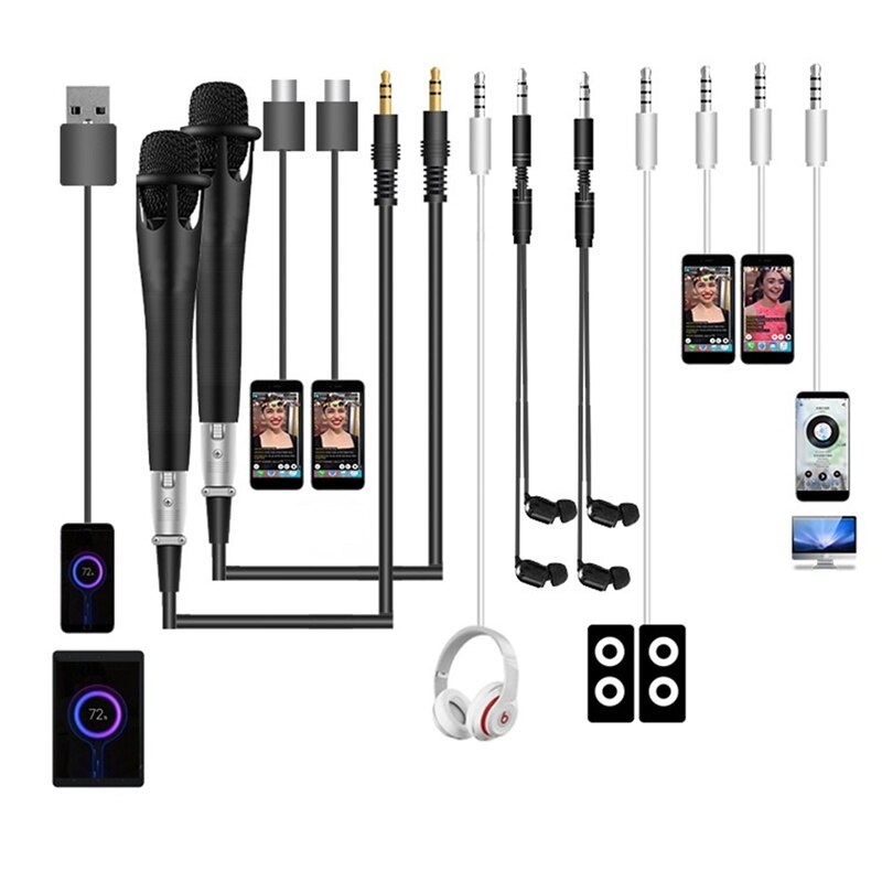 Sk500 mobile phone computer sound card karaoke portable live tikitok voice changer device audio mixer