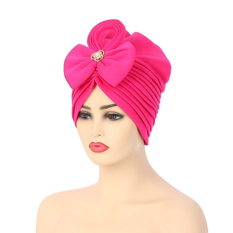 2022 neueste Nigerian Hochzeit Gele Kappe Afrikanische Auto Gele Headtie Muslimischen Turban Kappe Arabische Indien Hütte Weibliche Kopf wickeln Turbante mujer: heiß Rosa