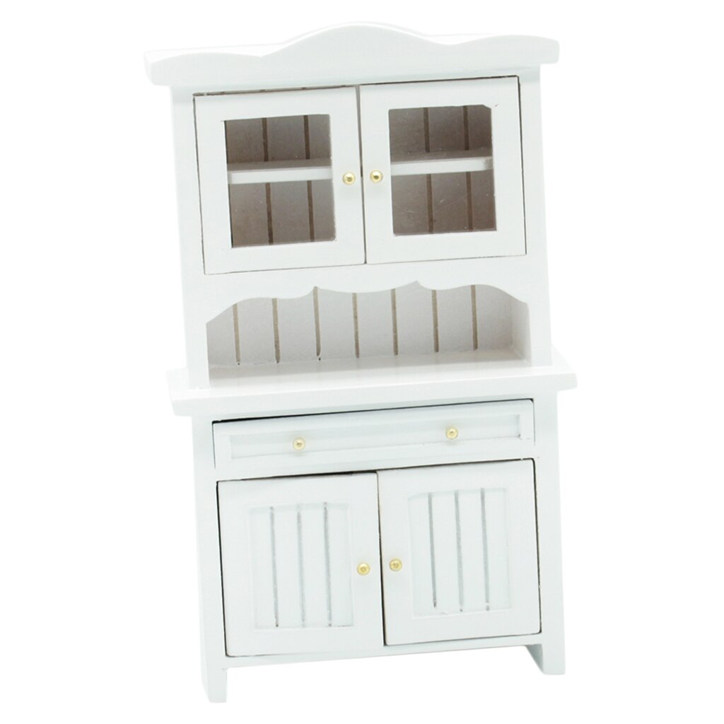 1:12 puppenhaus Möbel Weiß Schrank Küche Wohnzimmer Schlafzimmer Regal
