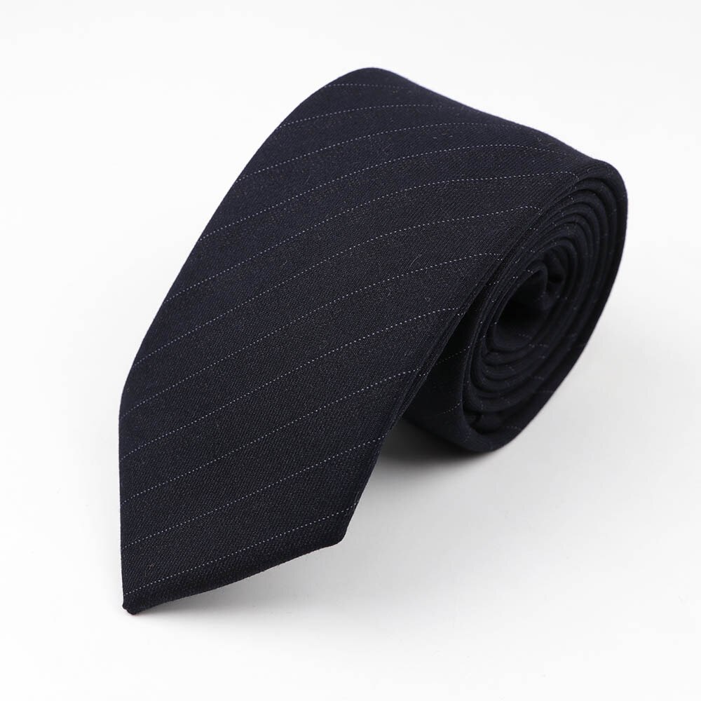 Stil herre blødt kunstigt stof af business jakkesæt stribet 7cm bredde slips mænd små slips halsbånd: 8