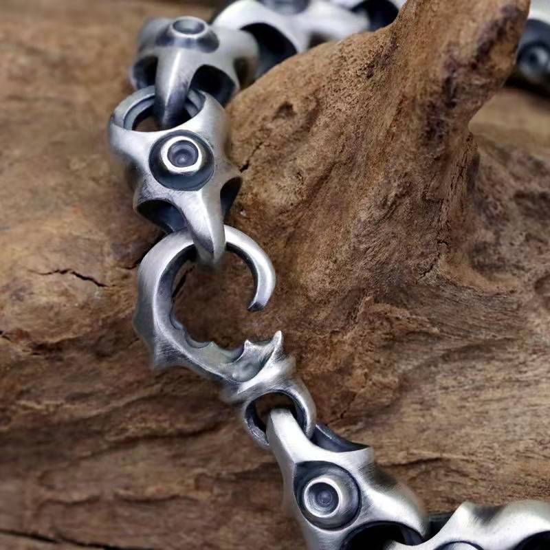 Awangardowy mistrz Mecha król tendencja w modzie linia włosów bransoletka mężczyzna Mecha podwójny krab klip biodro chmiel bransoletka biżuteria akcesoria