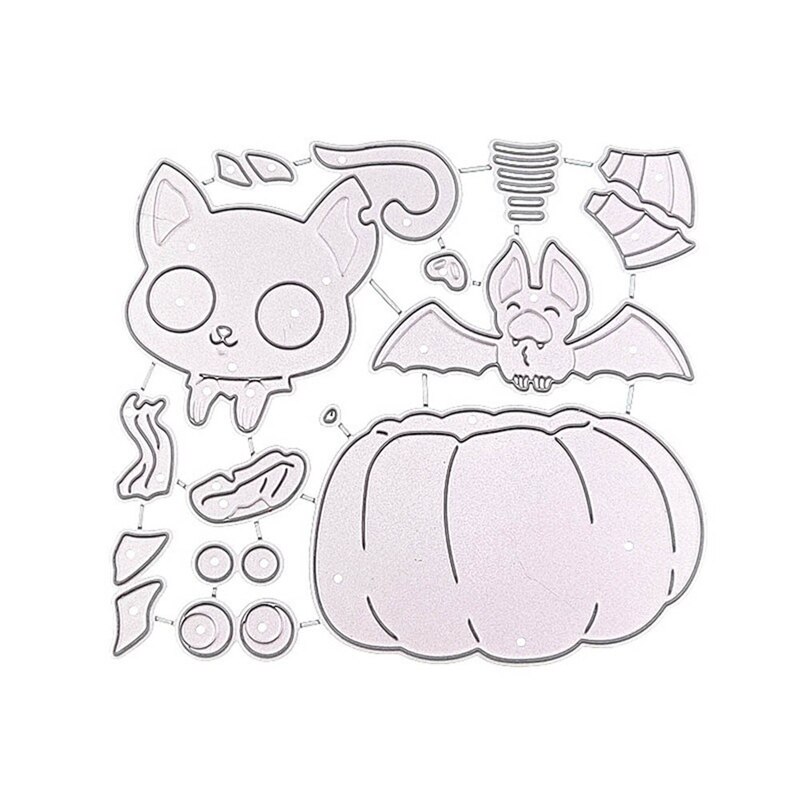 4er-Set Halloween-Gartenstecker Mit Schwarzer Katze - Metall-Deko Für Blumentöpfe, Rasen & Terrasse