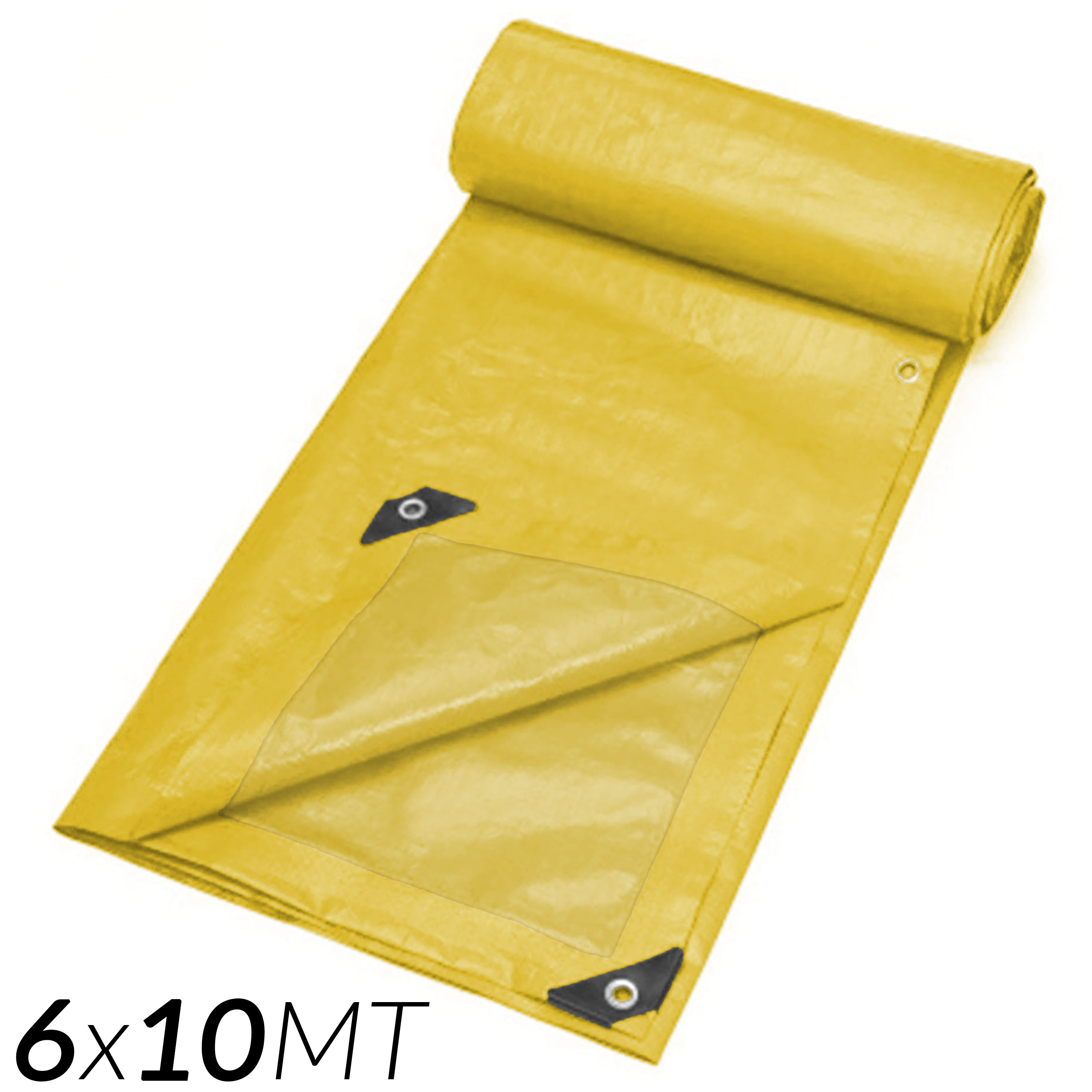 Canvas Luifel Originele 70G Versterkte Waterdichte Polyethyleen Beschermhoes Met Metalen Oogjes En Hoek Bescherming: 6x10 meters 1 UD