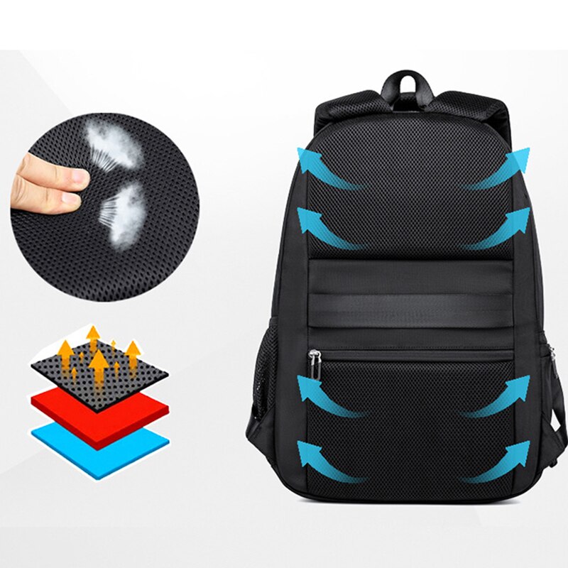 Mannen Rugzak Zakelijke Tas Student Schooltas Mannen Rugzak Anti-Diefstal Borstel Computer