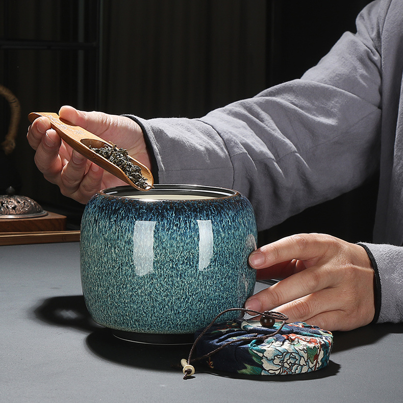 JIA-GUI luo cerâmica caixa de chá caixa de armazenamento frutas secas café feijão tanque de armazenamento cerâmica jar vasilha conjunto recipiente d114