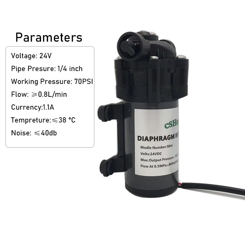 Vattenbooster  ro 24v 75 gpd tyst pump omvänd osmos vattensystem tryckökningspump