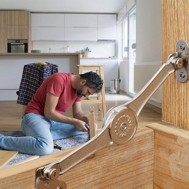 2 Pcs Toy Box Hinges Soft Close, Hinges And Latches For Wood Boxes And Hydraulic Hinge, Metal Chest Hinges