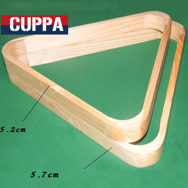 Cuppa trä biljard triangel rack 52mm/57mm 8- ball triangel biljard tillbehör kina