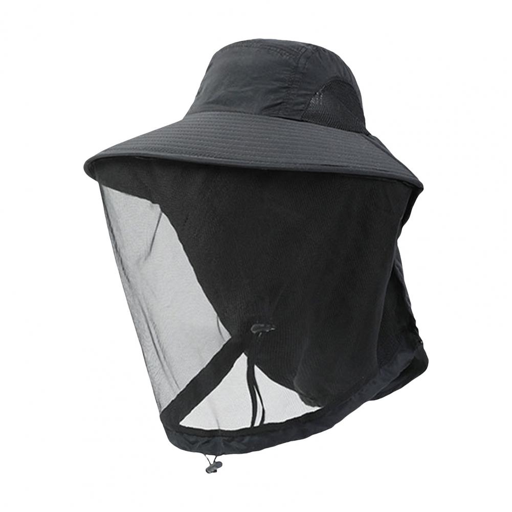 Muggenpreventie Cap Voor Vissen Insect Beschermkap Muggenhoofd Netto Volledig Mesh Trekkoord Winddichte Band Bijenteelt: MULTI