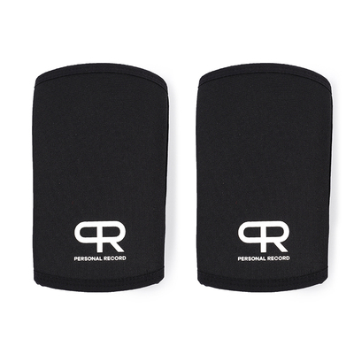 PR Premuim-Manga de codo para gimnasio, almohadillas deportivas de neopreno de 7mm, soporte para levantamiento de pesas, Crossfit, Protector de entrenamiento, 1 par: XXS / Negro