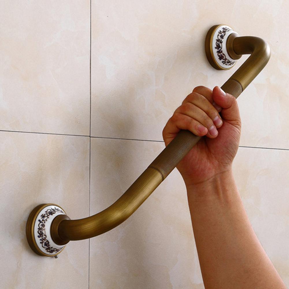 Messing grab bar balance håndliste brusebad badeværelse monteret sikkerhed håndstøtte skinne vægbeslag til ældre / handicappede / skader