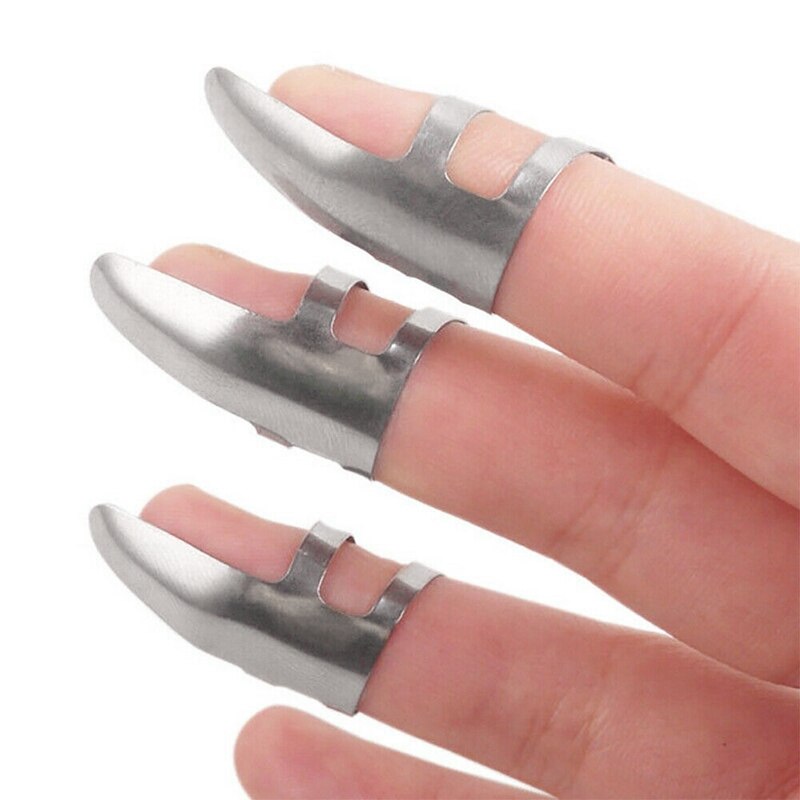 6Pcs Finger Picks Stainless Steel Metal Banjo Ukulele Guitar Picks