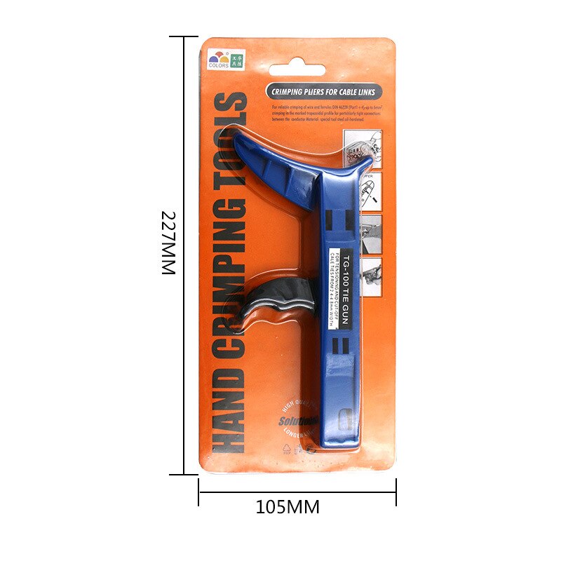 Nylon Cable Ties Cut Off Gun Cable Tie Gun Hand Tools Fastening Cutting Tool Manual Tie Machine TG-100 Automatic Tensioning