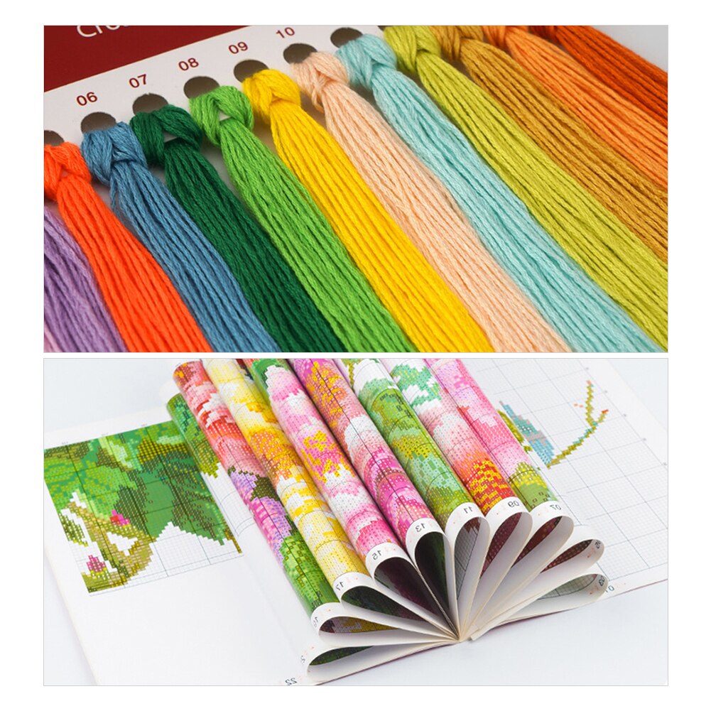 Kits de punto de cruz 11CT, árbol de manualidades moderno estampado, paisaje de playa, bordado de algodón, juegos de costura, artesanía colgante de pared
