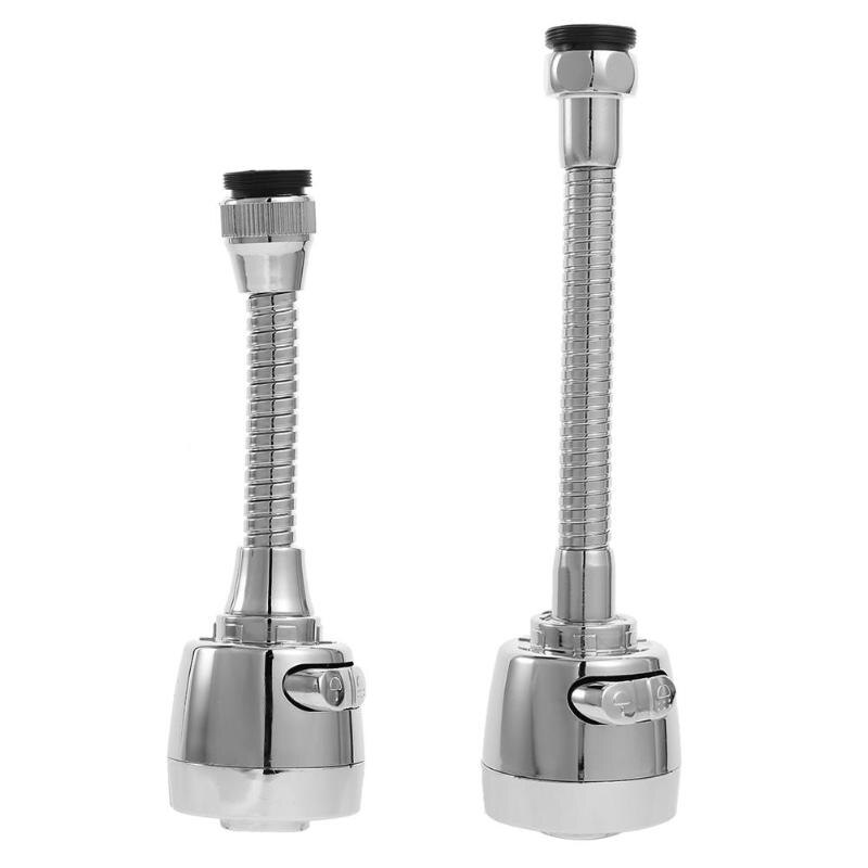 Nova flexível mangueira rotatable torneira dobrar água-saving universal mangueira giratória 360 graus torneira aerador bico filtro de prata cor