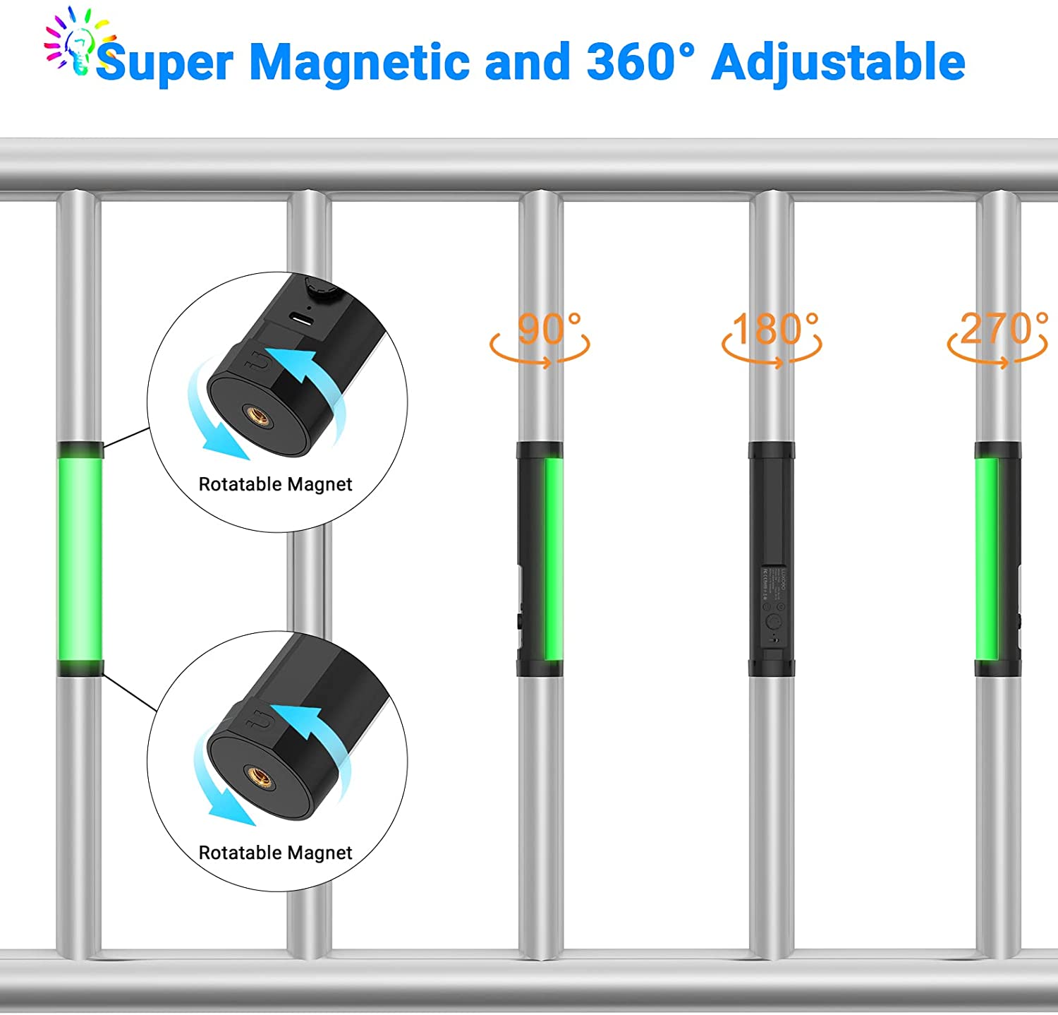 LUXCEO P100 Portable handheld photography light bar lighting kit led photography lighting for video studio TV