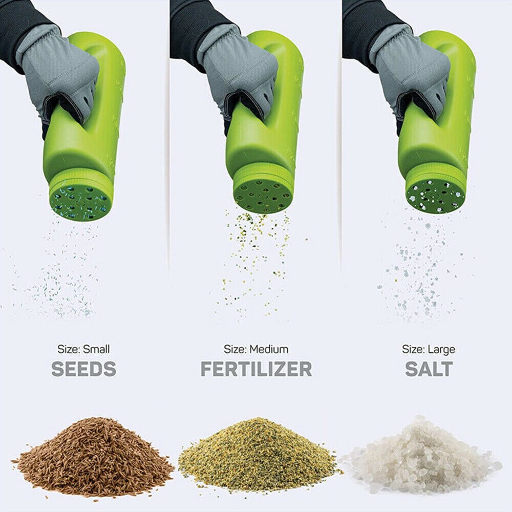 Multifunction Hand Held Spreader Adjustable Hole Size Lawn Fertilizer For Seed Fertilizer Pot Fertilizer Salt Bottle Sprinkler
