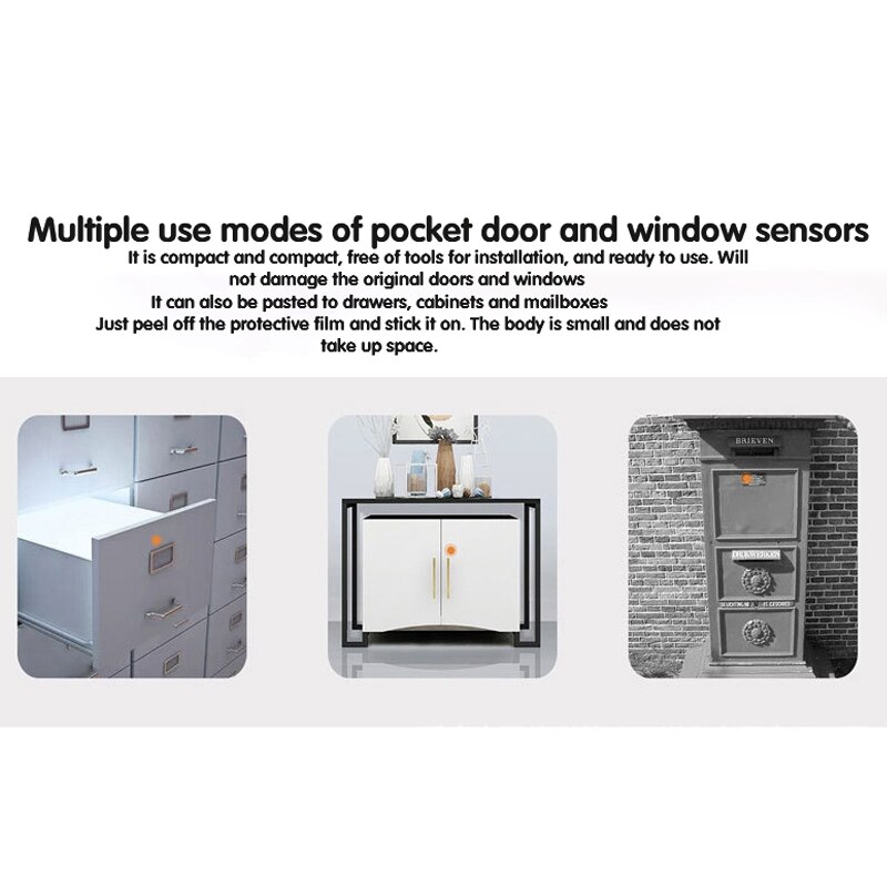 Ligent Anti-Diefstal Alarm, Wifi Deur Alarm, Netic Deur Remote Opening, kan Worden Gebruikt Met Ligent Gateway