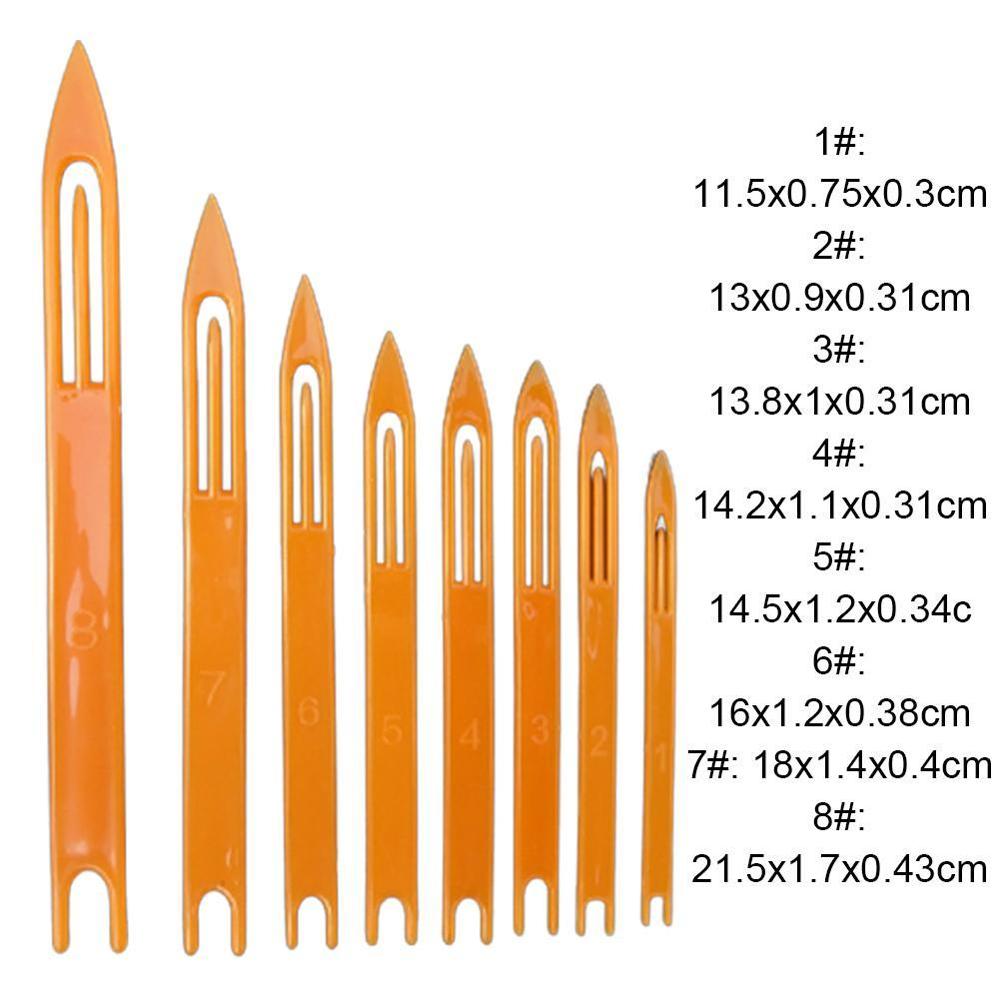 8 stk nål plast garn skyttel fiske reparasjon garn linjen verktøyet skyss reparere veving reparasjon garn fiskenett tilbehør