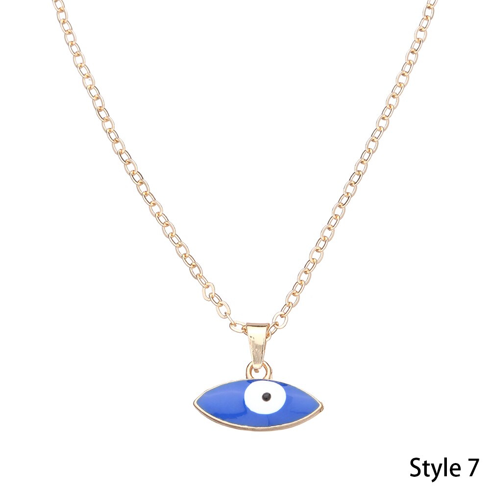 New Fashion Creative Evil Eye Pendant Necklace girocollo collana Charm amuleto collana regalo per donna uomo: Style 7