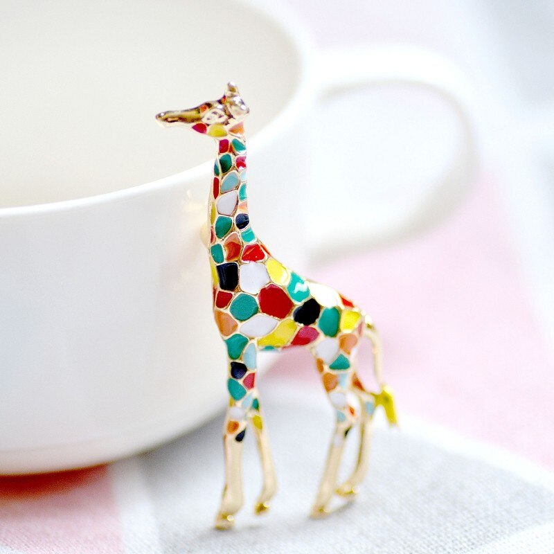 Giraffe Broches Voor Vrouwen Leuke Animal Broche Pin Mode-sieraden Goud Kleur Cadeau Voor Kinderen Prachtige Broches