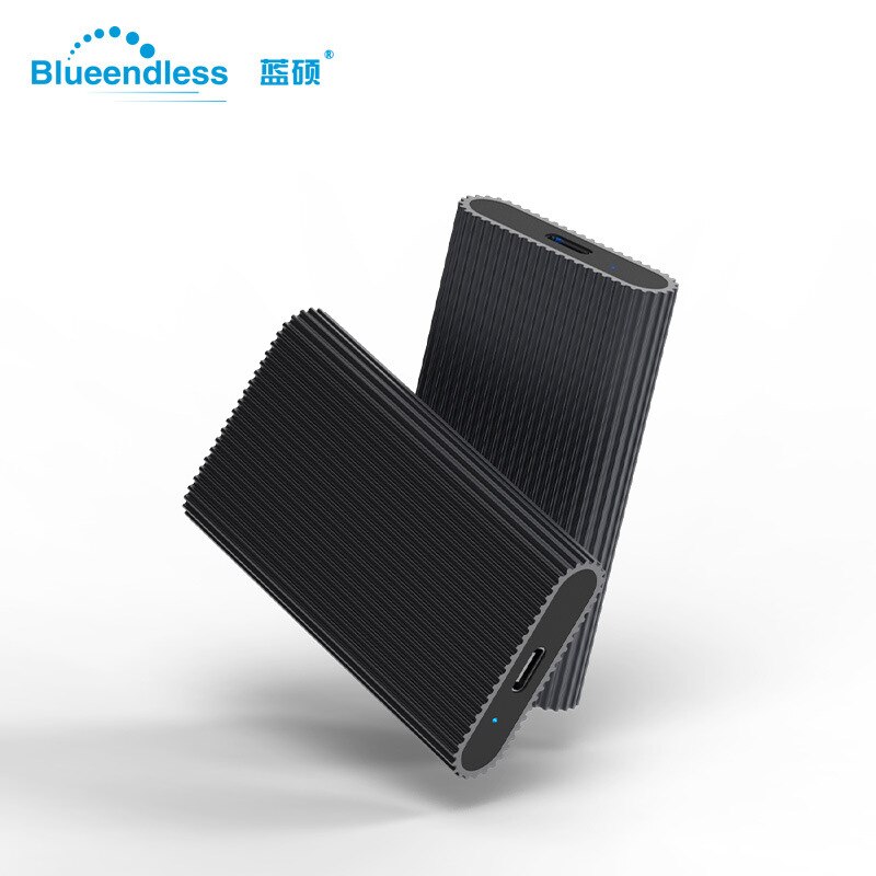 Blueendless Style MSATA to Usb3.1 SSD Portable Fan You Type-c Solid Portable Hard Drive Box