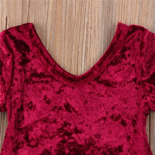 enfant en bas âge enfant bébé filles body rouge velours Tulle bébé filles fête d'anniversaire de mariage vêtements nouvel an costome pour les filles