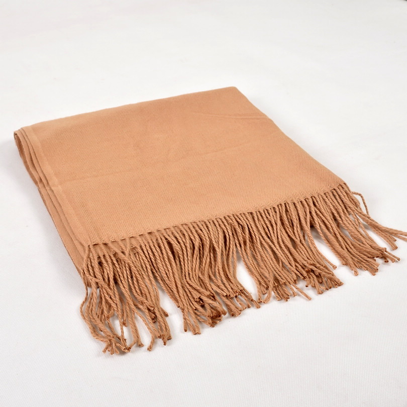 [Bysifa] Winter Vlakte Kasjmier Sjaals Herfst Thicken Warm Tassel Lange Sjaals Wraps Groen Zwart Kameel grijs Rood: camel