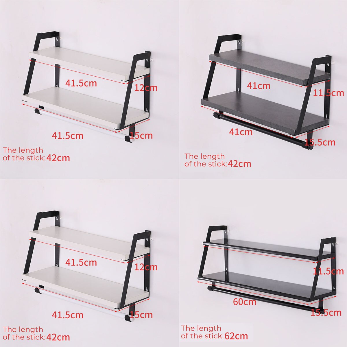 Matte Black Towel Rack Bathroom Shower Towel Holder Aluminum Wall Mounted Towel Bar Hanger Storage Shelf